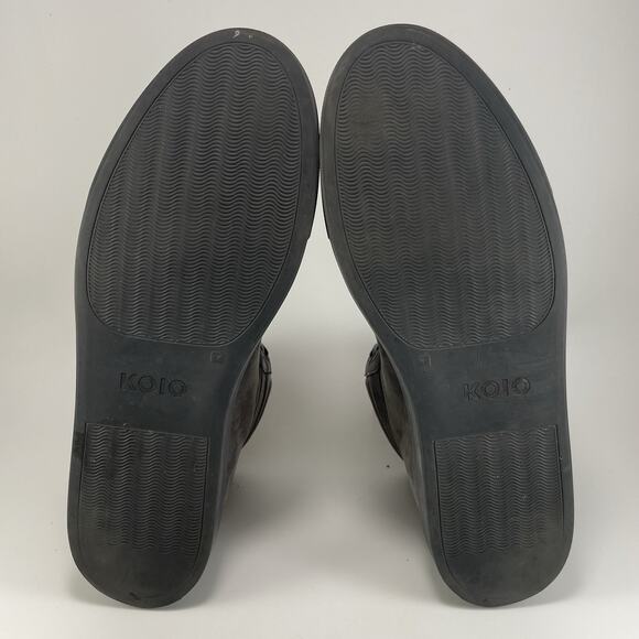 Koio Primo Tonal High Top Sneakers Mens Size 44, US Size 10 Charcoal Gray - Picture 8 of 11